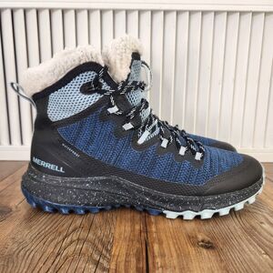 Merrell Bravada Knit Bluff Polar Womens Sz 9.5 Poseidon Waterproof Hiking Boots